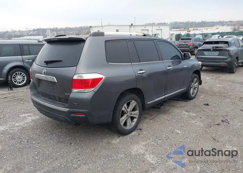 2013 Toyota Highlander Limited V6 z USA, uszkodzony, nr VIN 5TDDK3EH6DS224985